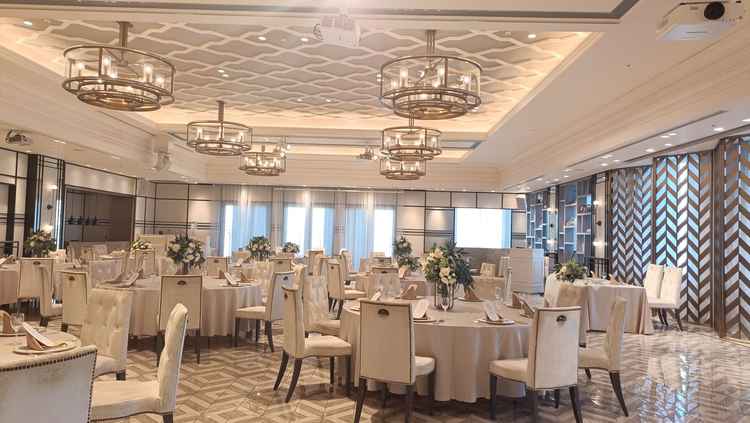 披露宴会場①。シャネルとコラボした部屋。