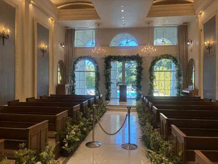 これが見たくてこの式場の見学を予約させてもらいました、チャペルが本当に好み！！素敵