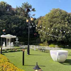 可愛らしいテイストのノースガーデンのお庭。