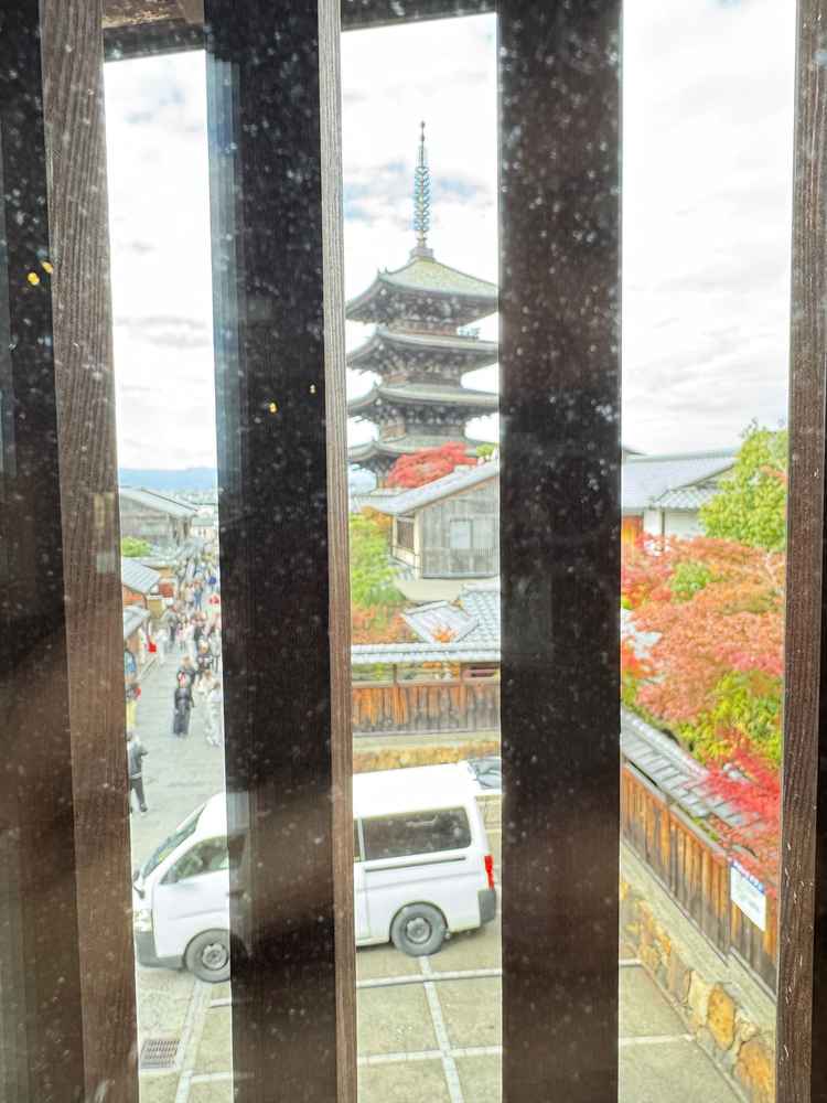 披露宴会場から見える五重塔