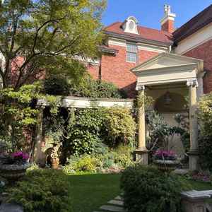 披露宴会場のガーデン。パーティー会場とつながっており、外でデザートビュッフェもできるそうです。