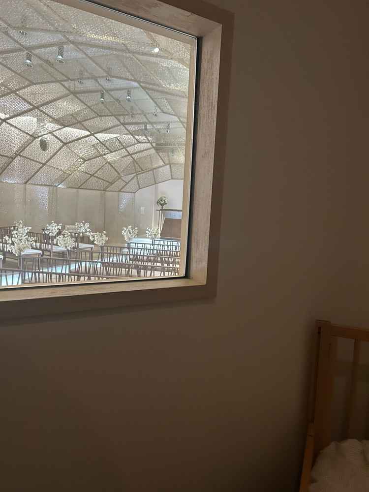 チャペル後ろ、親子室からの景色。甥っ子が参列予定なのですごくいいと思いました。