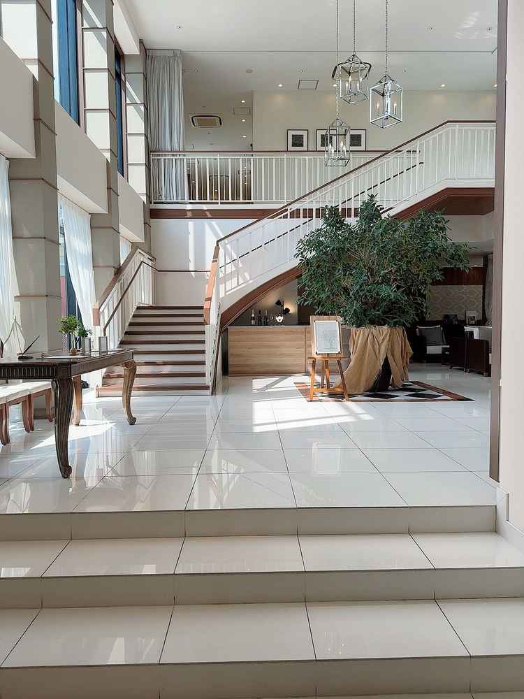 式場の玄関口。結婚式の際は自分達でデコレーションして、友人達をここで出迎える。