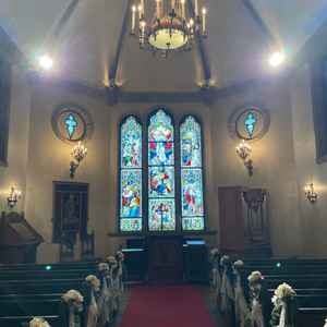 チャペルの中。ヨーロッパの本物の教会のようなクラシカルな雰囲気がとても素敵でした。