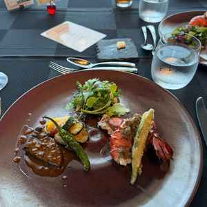 試食会のお料理のメイン。和牛が柔らかくてとてもおいしかったです。
