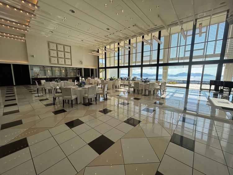 披露宴会場からも見晴らしが良い