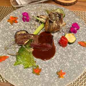 メイン料理の試食。どの料理も美味しかったですが、このメニューはシェフが直接説明をしてくださいました。
