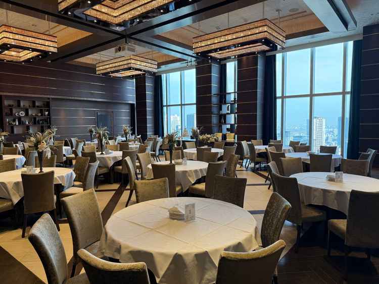 披露宴会場です。景色が良かったです。