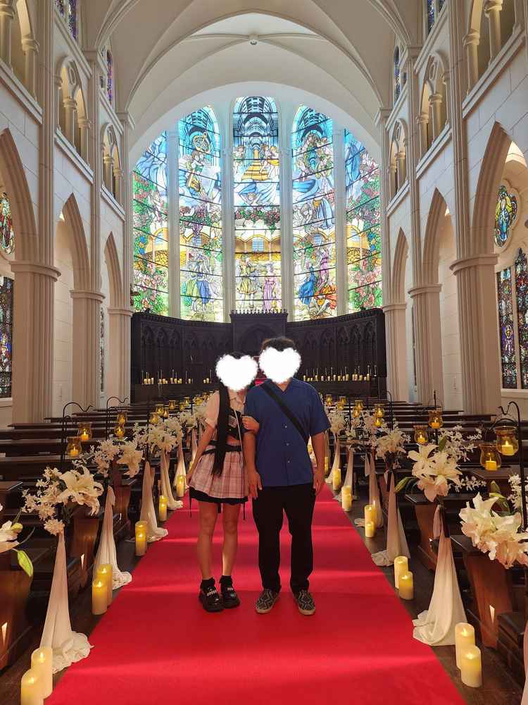 チャペルでの撮影のイメージのために撮って下さりました。