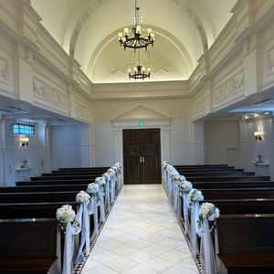 チャペルの模擬挙式の時に撮影した写真。