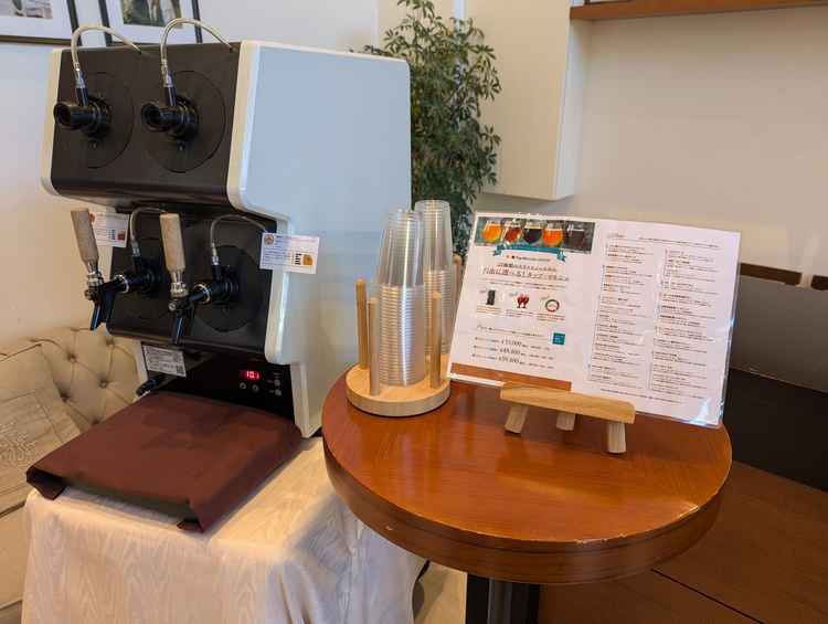 クラフトビールも選べるビールサーバー。お酒好きの新郎新婦に好まれそう