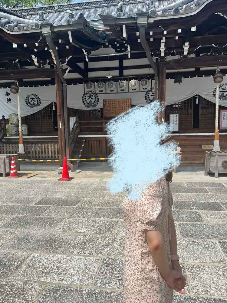 神前式の会場を遠くから撮影しました。