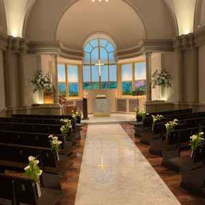 チャペル。9月にリニューアルしたばかり。奥から自然光が差し込む。