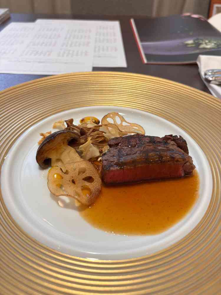 試食させていただいた牛フィレ肉。柔らかく、とても美味しかったです。