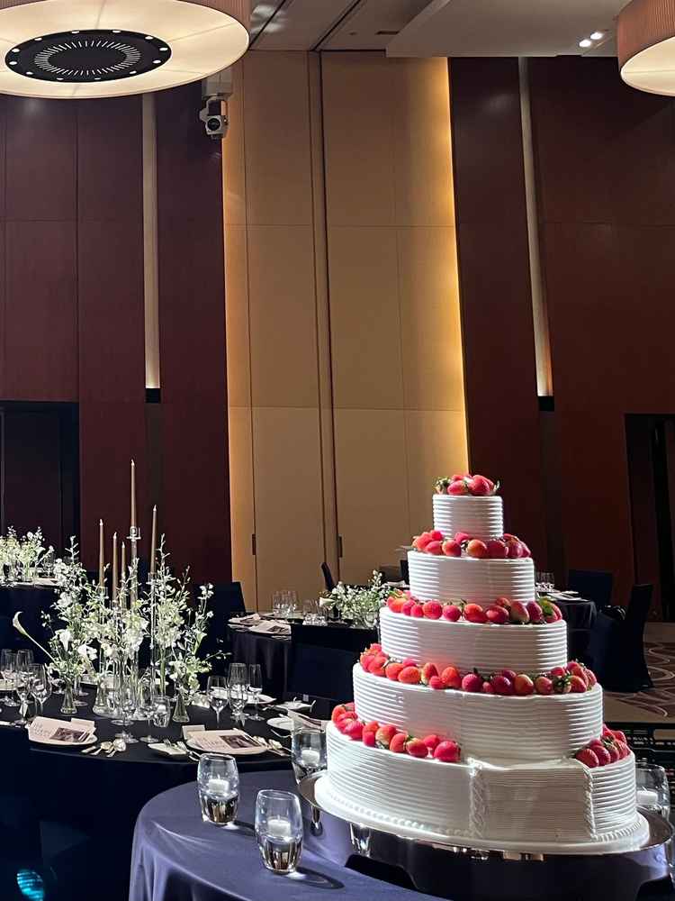 なかなか見られない本番用のケーキ