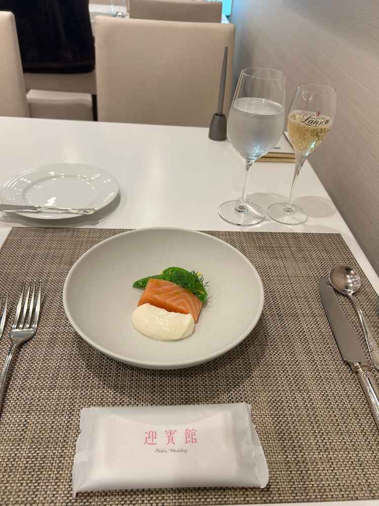 前菜とノンアルコールワイン