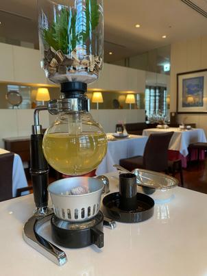 自家製の名物のスープ