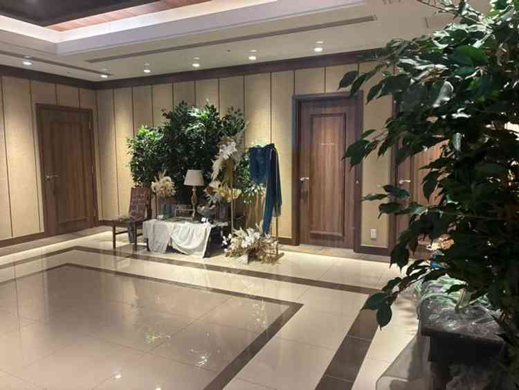 披露宴会場その②会場内写真はないですが、入口前のこの空間がおしゃれで上品な感じが良かったです。