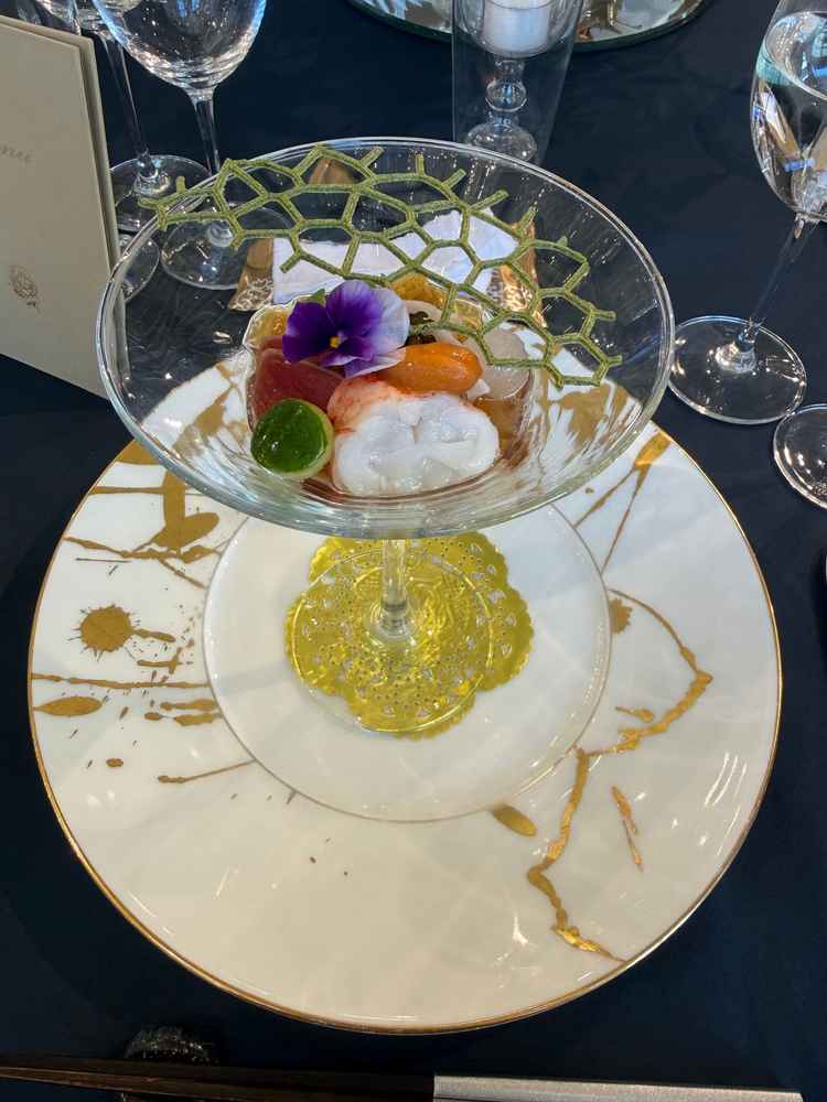 試食の前菜は見た目がとても可愛く、テンションが上がる