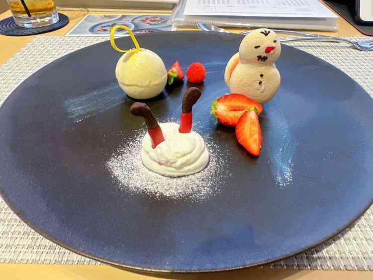 試食のデザートが可愛くて美味しかった！