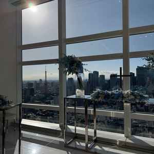 正面の窓からは、東京タワーの全貌が見えていました。