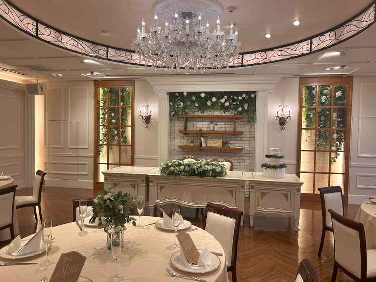 会食会場も広すぎず適度な大きさでよかった。