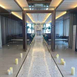 式場を引いてみた写真。眺めが良く、透明感がある。