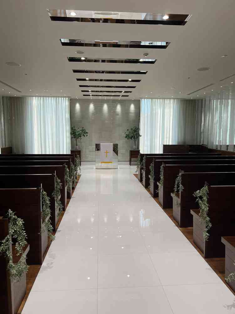 チャペルの写真です。シンプルな感じでした。