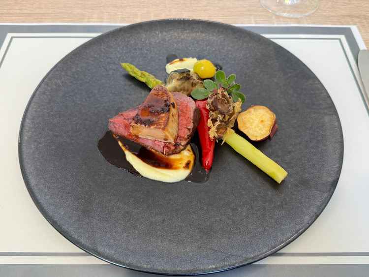 試食。お肉が柔らかくとても美味しかったです。