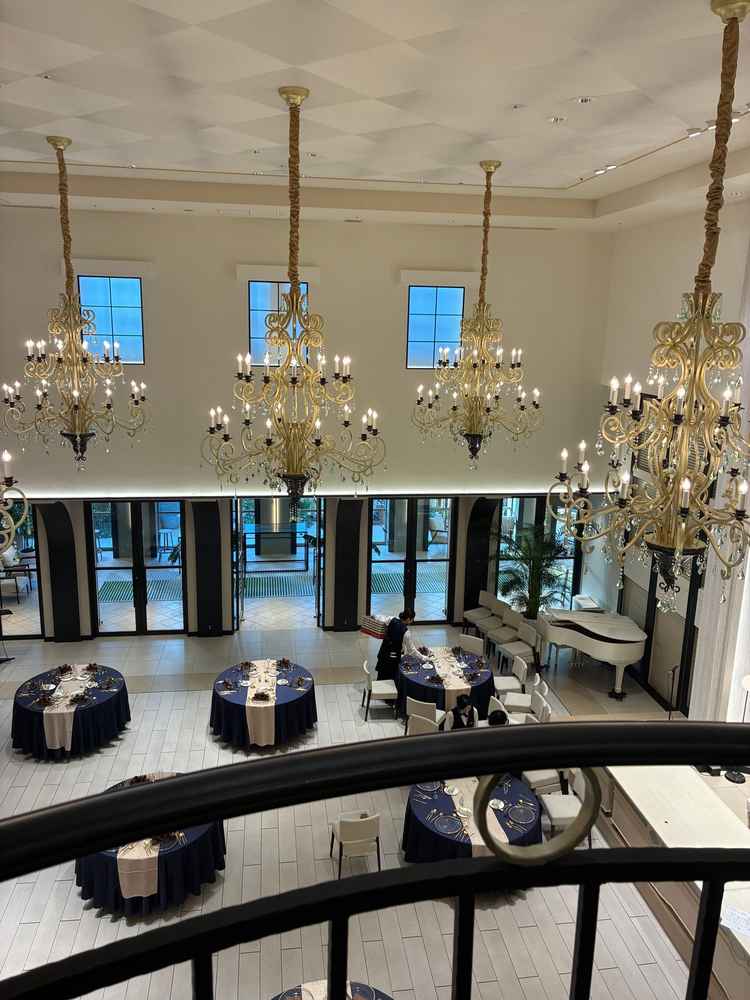 披露宴会場、バルコニーから。