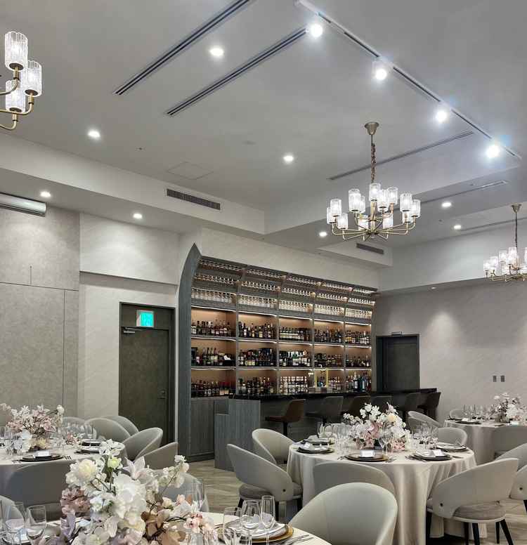 フェア用の装花とテーブルです。