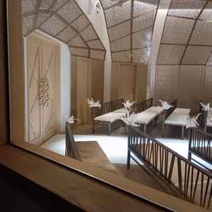 マジックミラーからゲストの様子が見れる