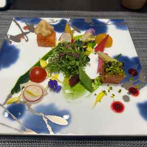 前菜の写真。和と洋どちらも出していただきましたが、どちらも美味しかったです。