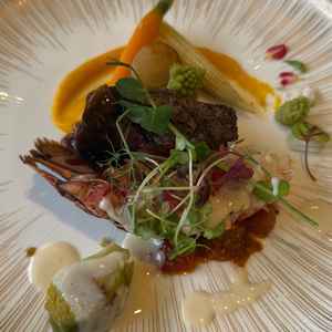 頂いたお肉と魚料理です