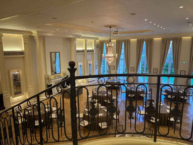 2階からの披露宴会場の様子