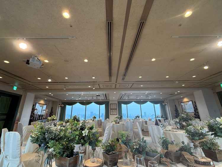 披露宴会場2。20階にあり景色がものすごく良かった