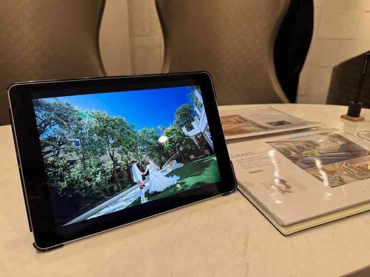 テラス①披露宴会場は写真NGでした。ガーデンも広さがあり開放的で素敵でした。