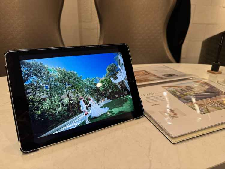 テラス①披露宴会場は写真NGでした。ガーデンも広さがあり開放的で素敵でした。