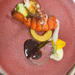 試食のオマール海老とフィレ肉