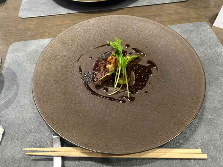 式場見学フェア用お料理（黒毛和牛フィレ肉のグリエ）