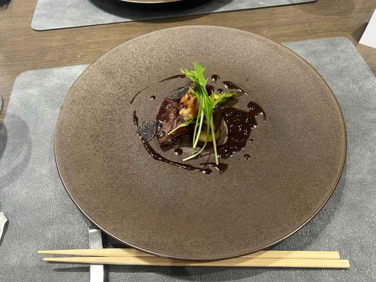 式場見学フェア用お料理（黒毛和牛フィレ肉のグリエ）