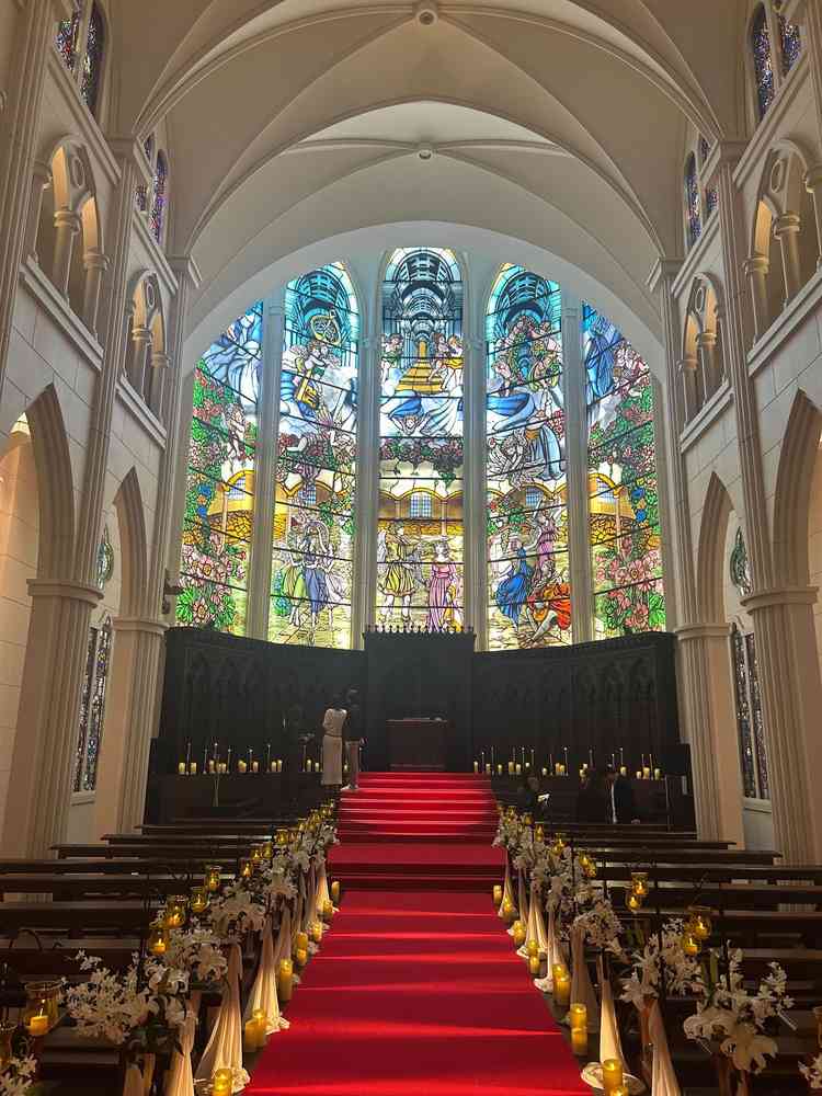 模擬挙式を見せてもらいましたが本当に素敵でした。