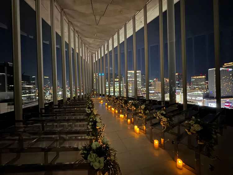 チャペルは圧倒的に夜が綺麗！