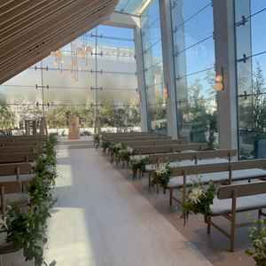 チャペル。解放感がありとても素敵なチャペルでした。