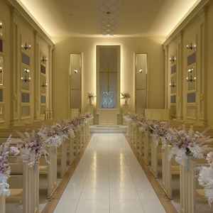 ホワイトハウスの式場。それぞれの会場に挙式場・披露宴会場があるため、来客の移動コストは低い設計。