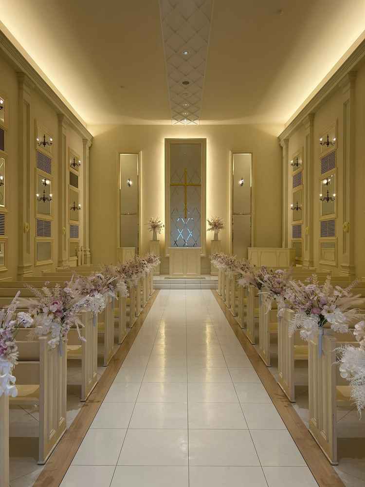 ホワイトハウスの式場。それぞれの会場に挙式場・披露宴会場があるため、来客の移動コストは低い設計。