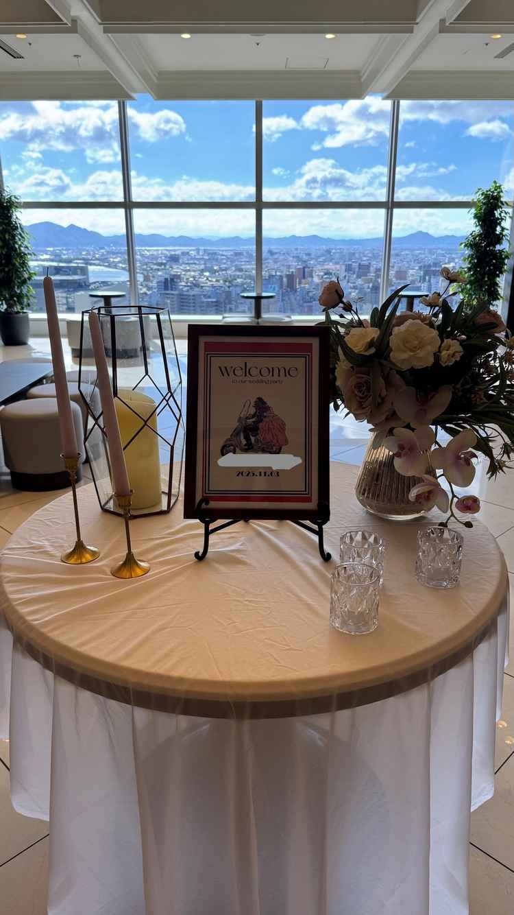 施設見学時、名前入りのウェルカムボードを用意してくれていた