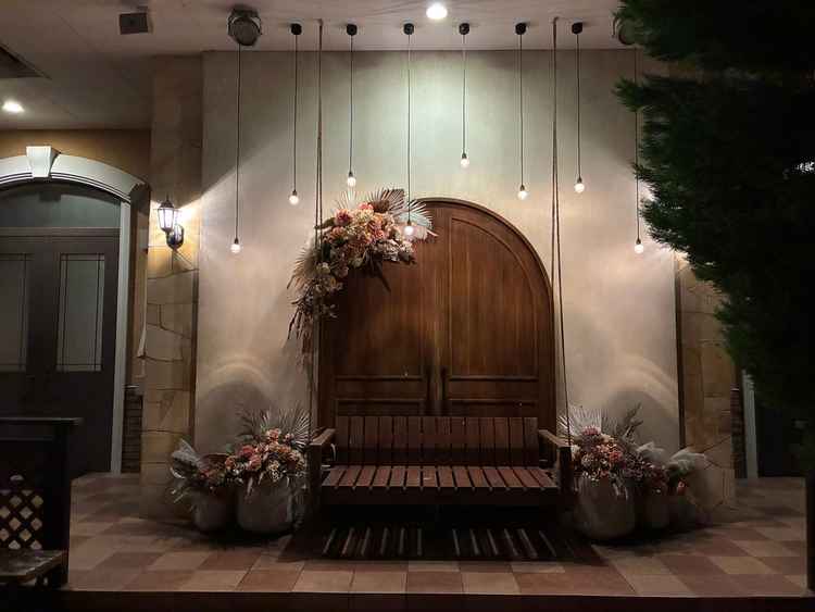 ガーデンのフォトスポット夜バージョンです。