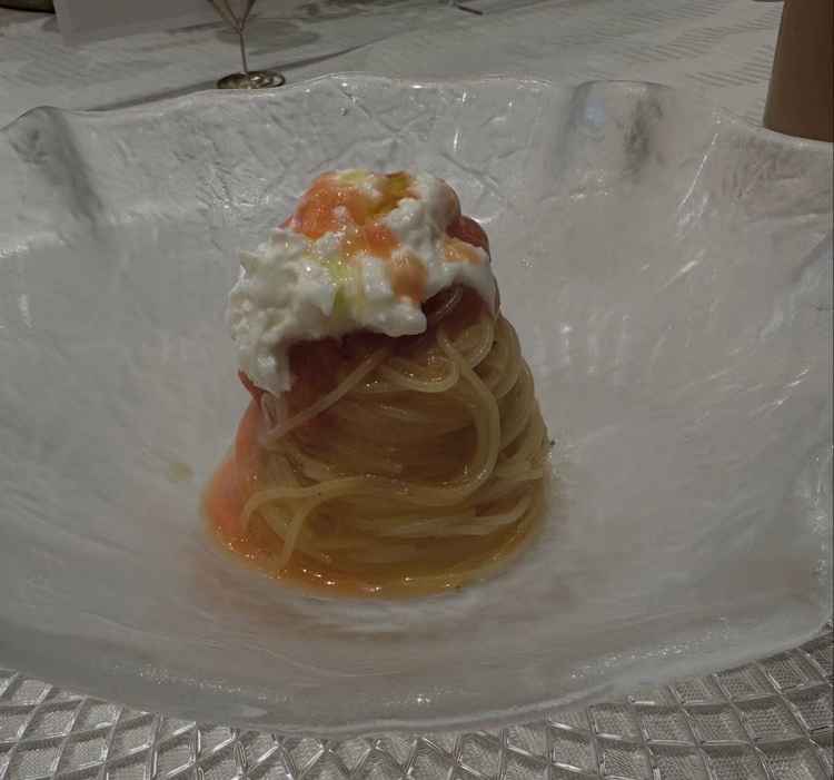 結婚式では珍しく冷製パスタ