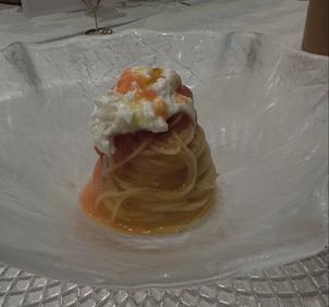 結婚式では珍しく冷製パスタ